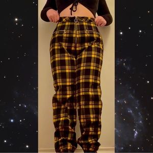 Yellow Plaid Joggers